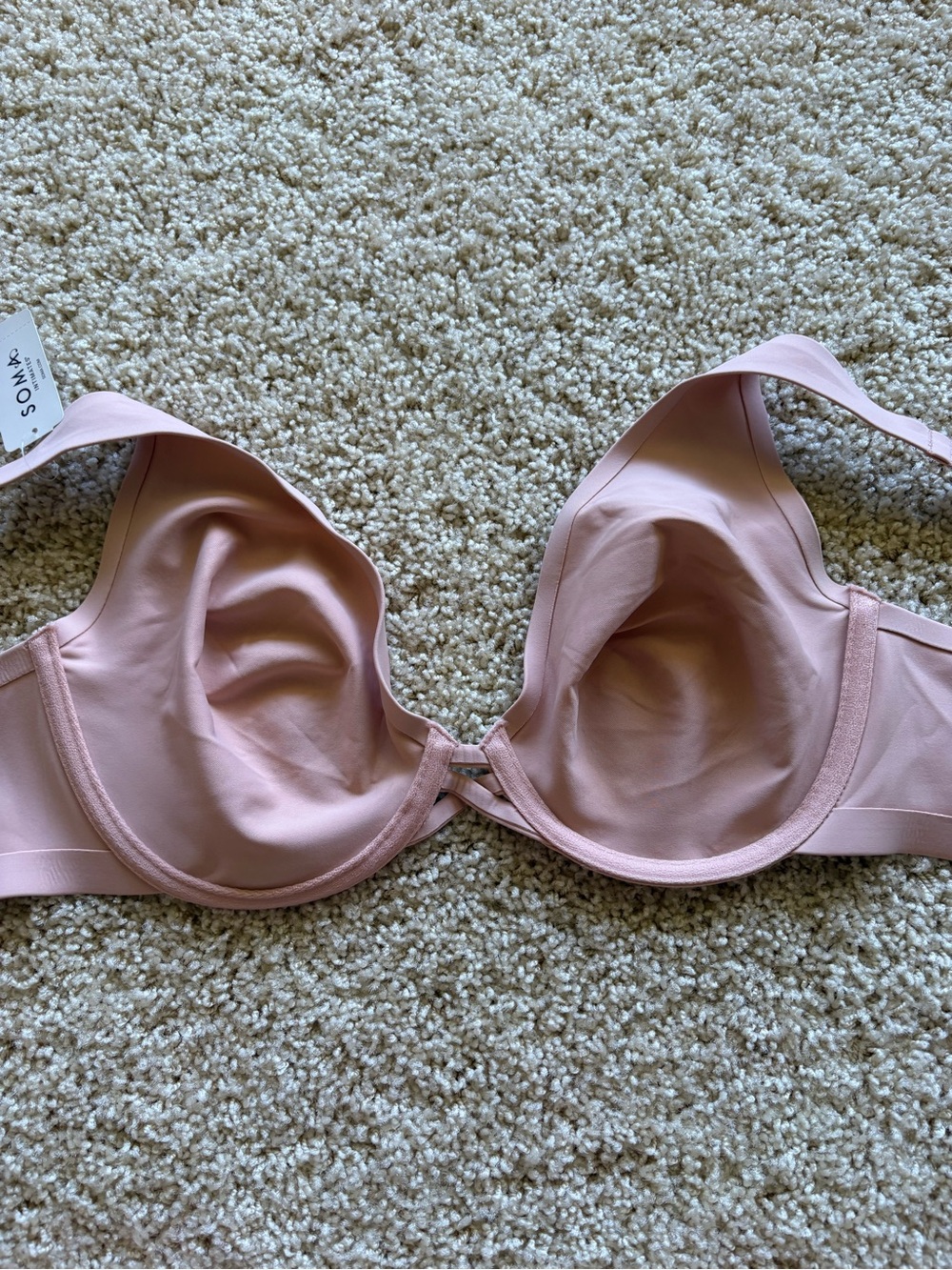 NWT Soma Essentials Unlined Plunge Bra Hush Beige 34DD - Picture 5 of 5